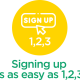 Signing up is easy as 123 (1)
