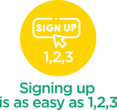 Signing up is easy as 123 (1)
